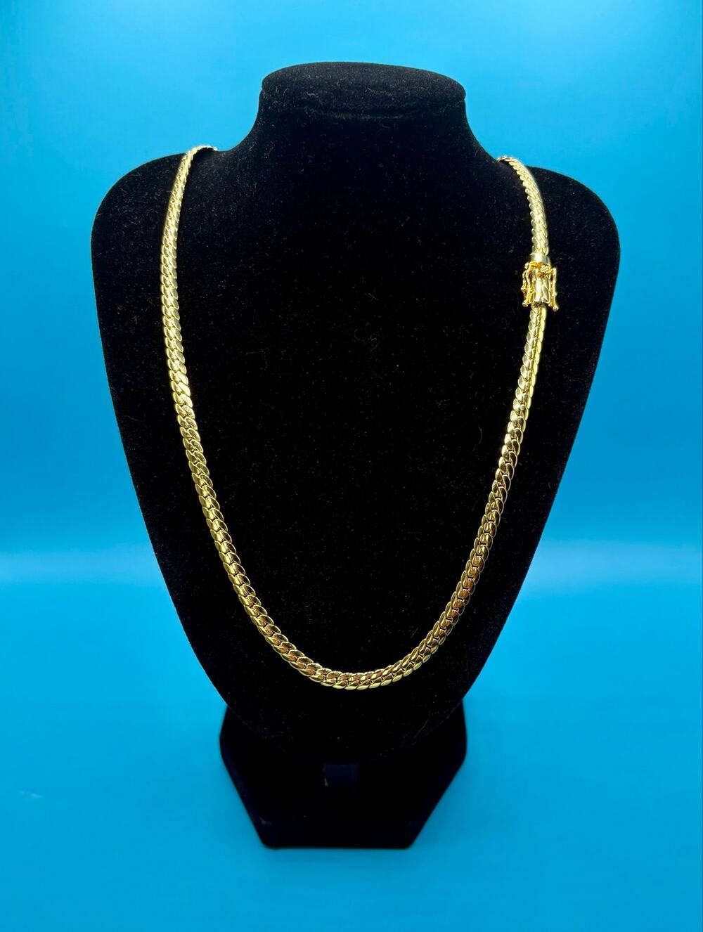 NEW 20" 5mm Cuban Link Chain 14k Stamp Gold Filled Necklace
